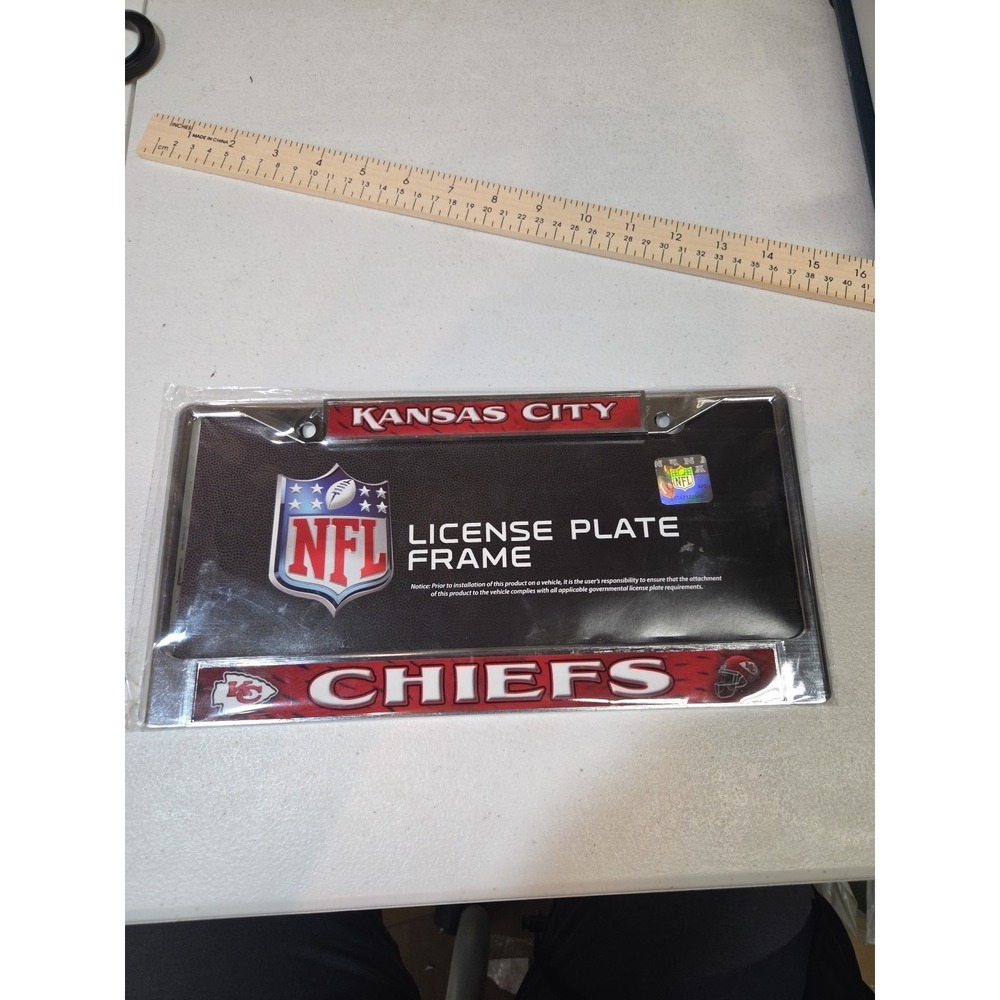 Kansas City Chiefs‎ 1 License Plate Frame New Official